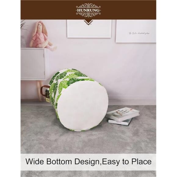 Laundry Hamper,Large Canvas Fabric Lightweight Storage Basket Toy Organizer - Picture 4 of 7